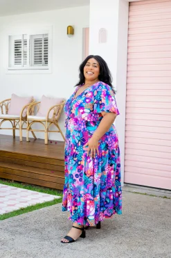 Bonnie Maxi Dress in Midnight Safari by Kasey Rainbow
