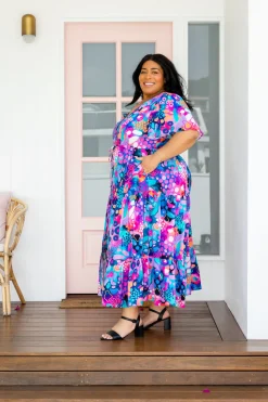Bonnie Maxi Dress in Midnight Safari by Kasey Rainbow