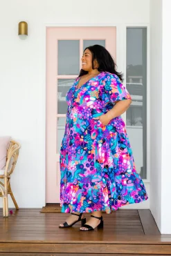 Bonnie Maxi Dress in Midnight Safari by Kasey Rainbow