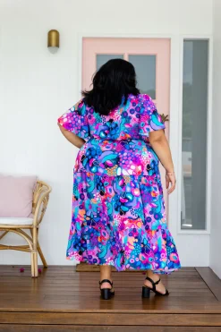 Bonnie Maxi Dress in Midnight Safari by Kasey Rainbow
