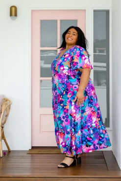 Bonnie Maxi Dress in Midnight Safari by Kasey Rainbow