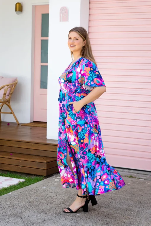 Bonnie Maxi Dress in Midnight Safari by Kasey Rainbow