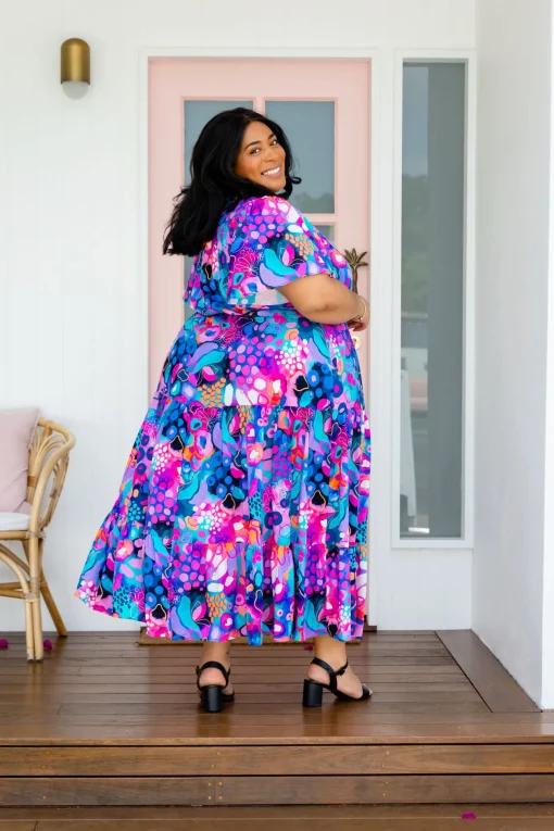 Bonnie Maxi Dress in Midnight Safari by Kasey Rainbow