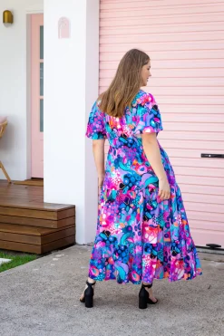 Bonnie Maxi Dress in Midnight Safari by Kasey Rainbow