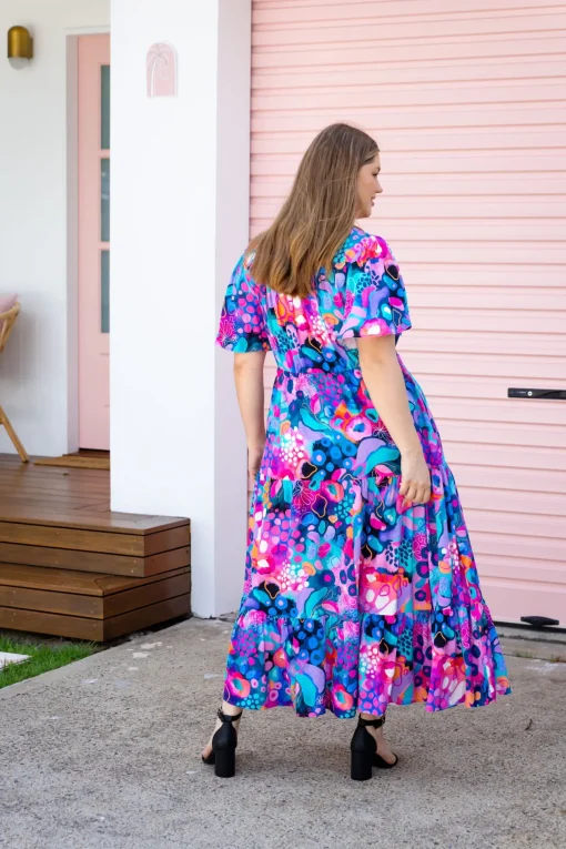 Bonnie Maxi Dress in Midnight Safari by Kasey Rainbow