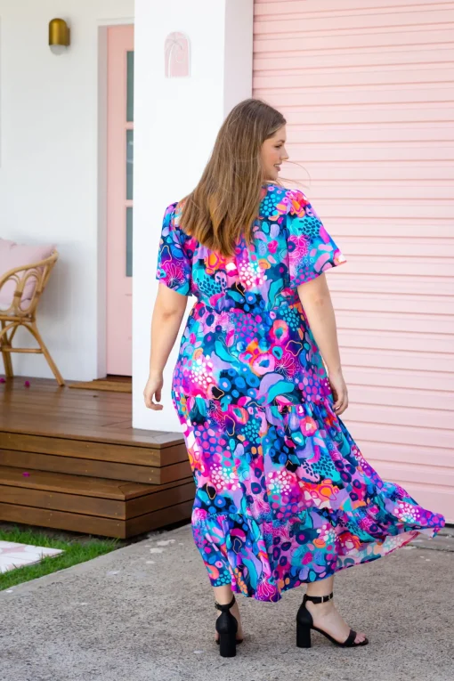 Bonnie Maxi Dress in Midnight Safari by Kasey Rainbow