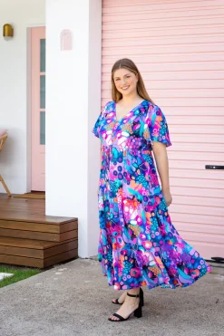 Bonnie Maxi Dress in Midnight Safari by Kasey Rainbow