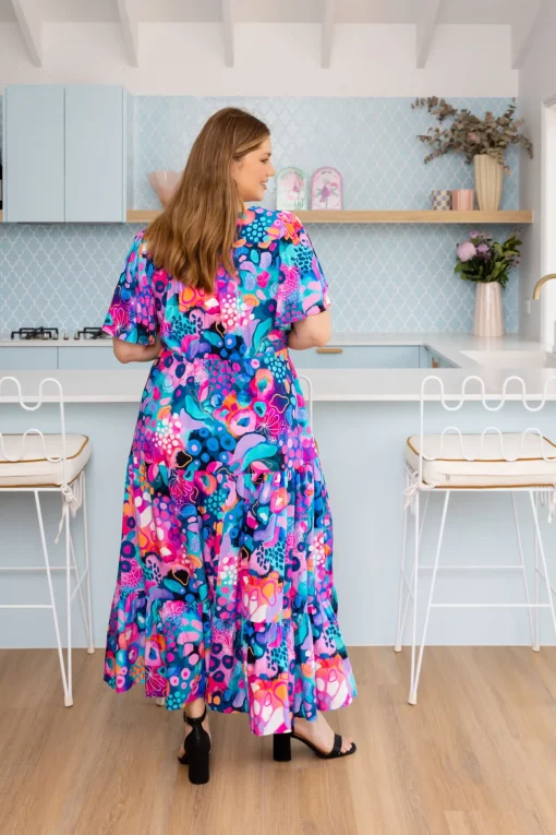 Bonnie Maxi Dress in Midnight Safari by Kasey Rainbow
