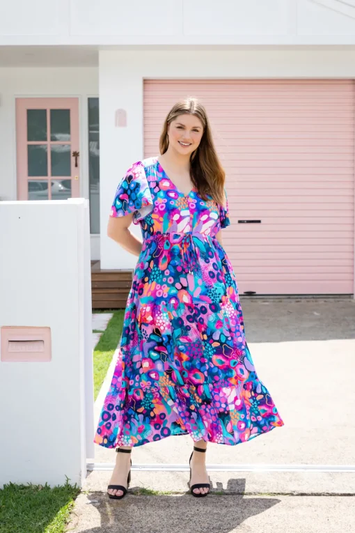 Bonnie Maxi Dress in Midnight Safari by Kasey Rainbow