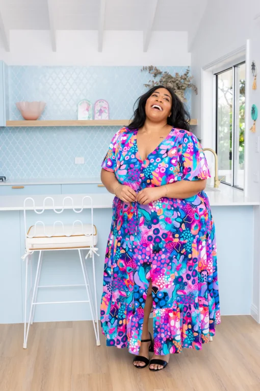 Bonnie Maxi Dress in Midnight Safari by Kasey Rainbow