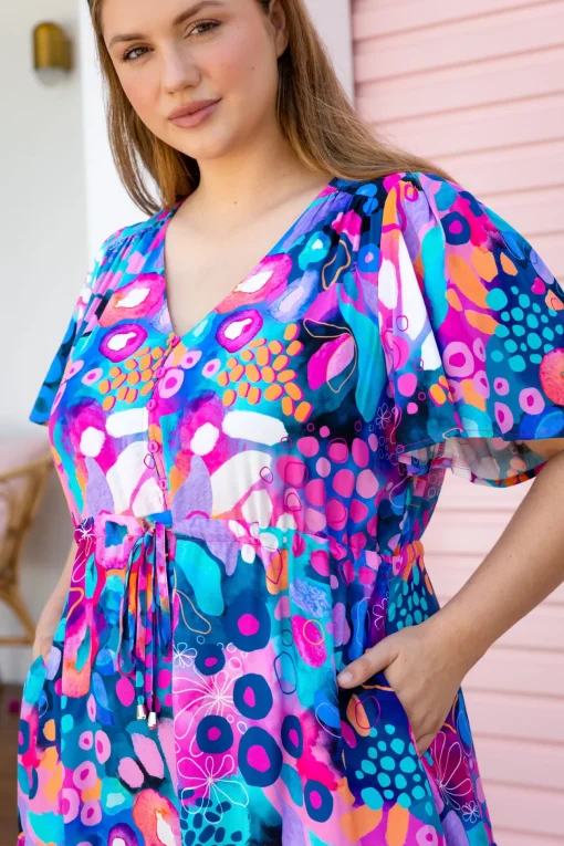 Bonnie Maxi Dress in Midnight Safari by Kasey Rainbow