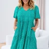 Brianna Dress in Green