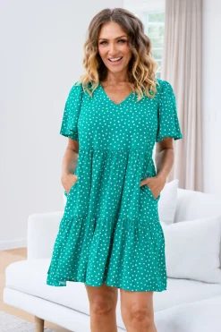 Brianna Dress in Green