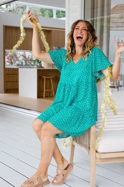 Brianna Dress in Green