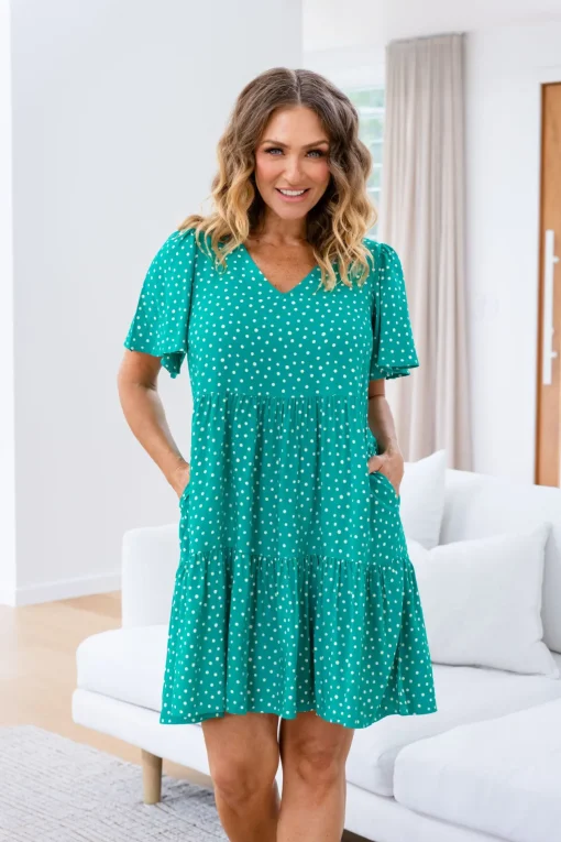 Brianna Dress in Green