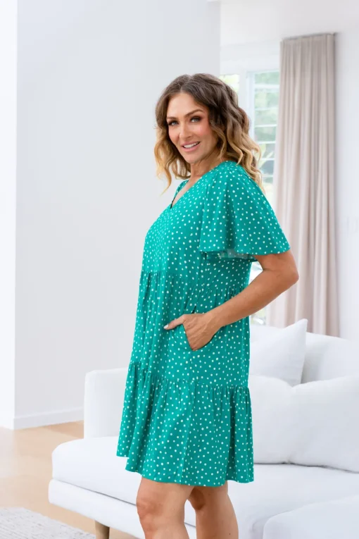 Brianna Dress in Green