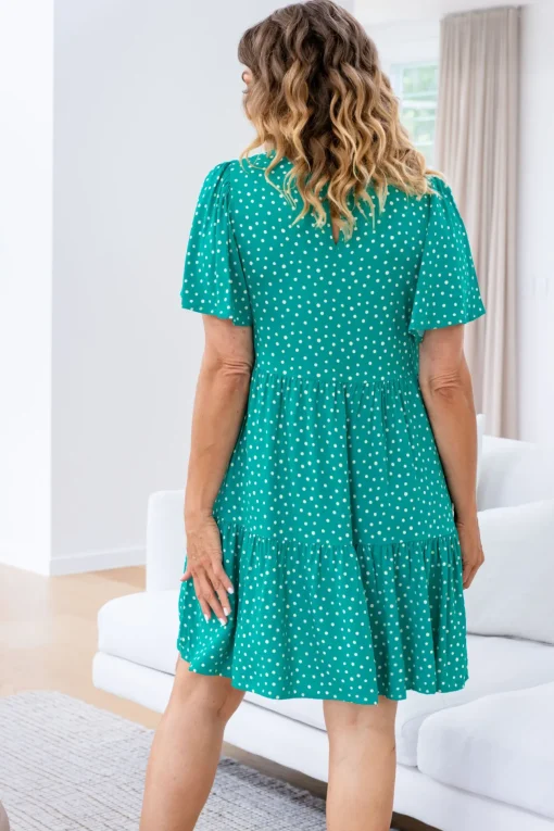 Brianna Dress in Green