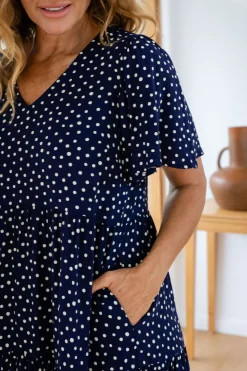 Brianna Dress in Navy