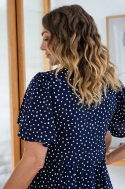 Brianna Dress in Navy