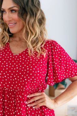 Brianna Dress in Red