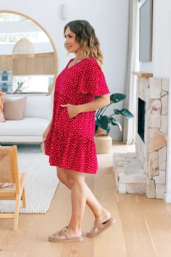 Brianna Dress in Red