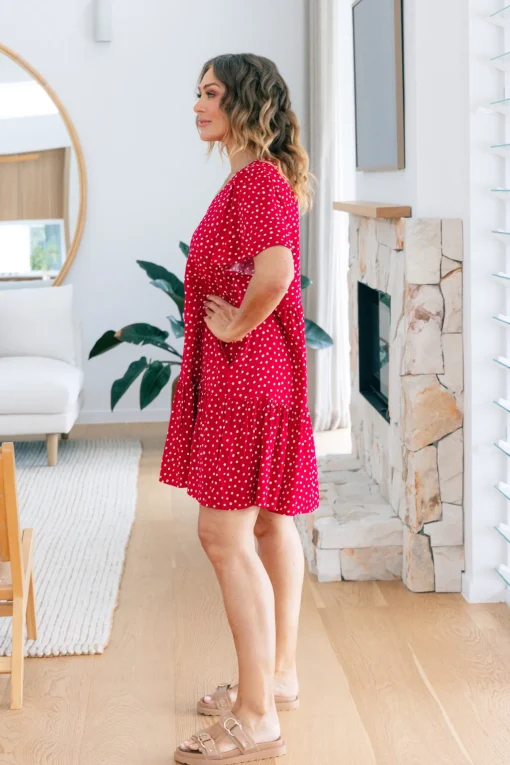 Brianna Dress in Red