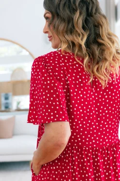 Brianna Dress in Red