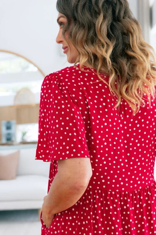 Brianna Dress in Red