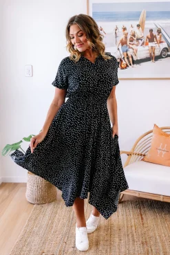 Cameron Dress in Black & White