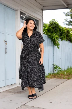 Cameron Dress in Black & White