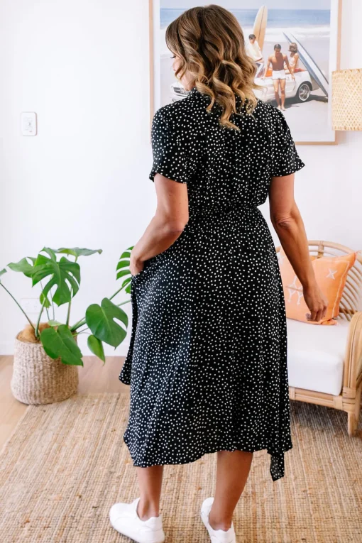 Cameron Dress in Black & White