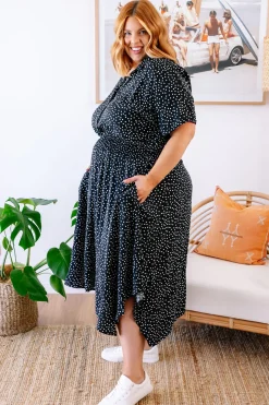 Cameron Dress in Black & White