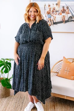 Cameron Dress in Black & White