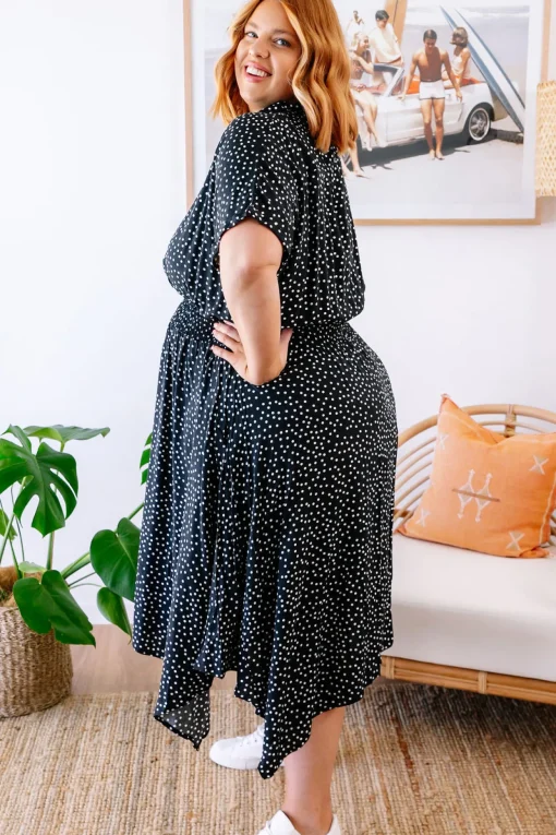 Cameron Dress in Black & White