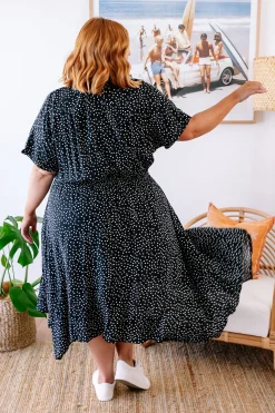 Cameron Dress in Black & White