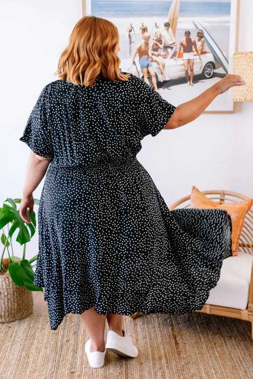 Cameron Dress in Black & White