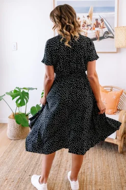 Cameron Dress in Black & White