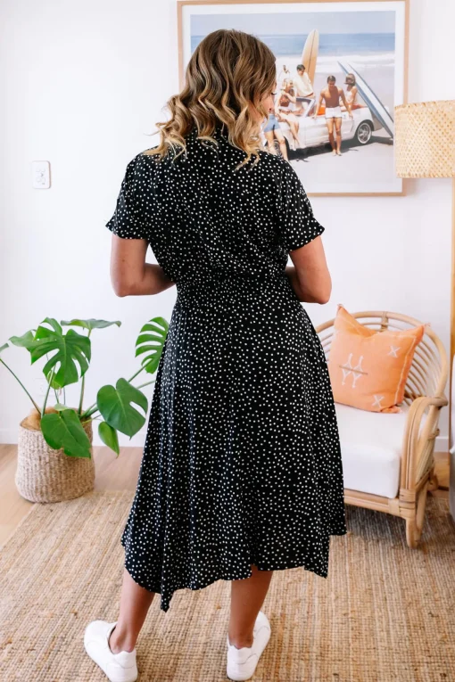 Cameron Dress in Black & White