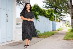 Cameron Dress in Black & White