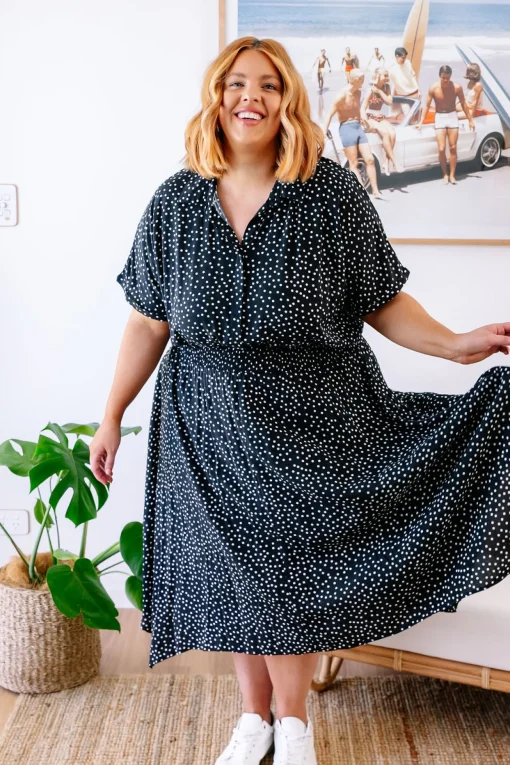 Cameron Dress in Black & White