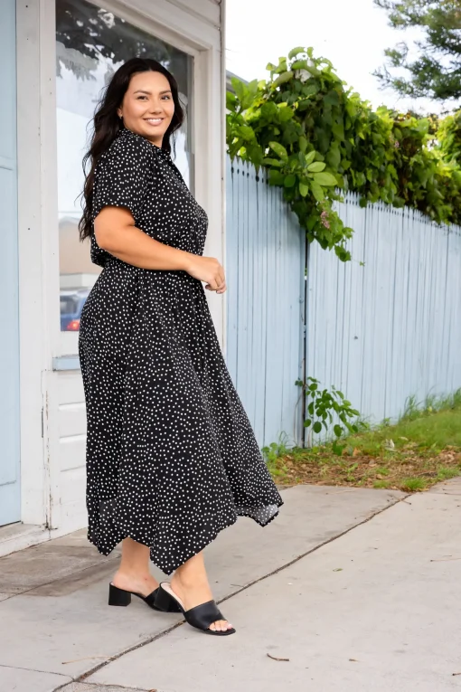Cameron Dress in Black & White