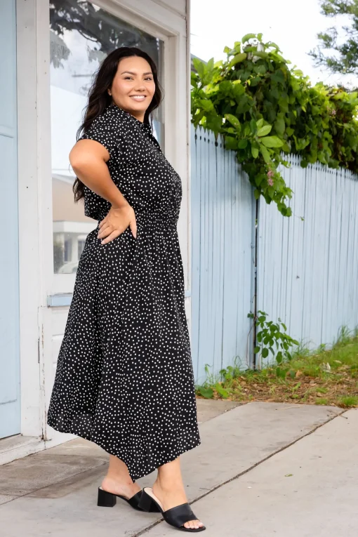 Cameron Dress in Black & White