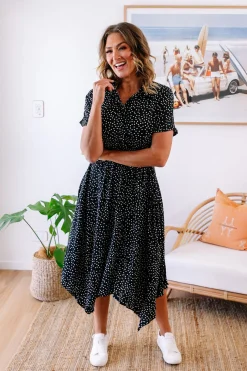 Cameron Dress in Black & White