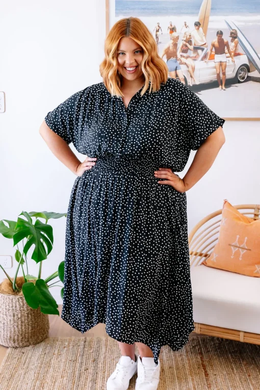 Cameron Dress in Black & White