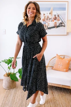 Cameron Dress in Black & White