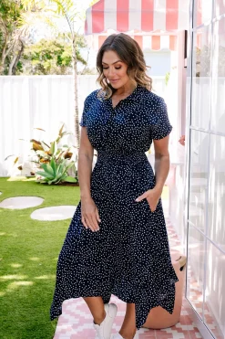 Cameron Dress in Navy