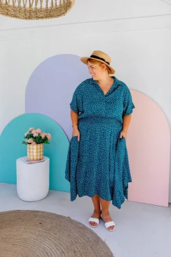 Cameron Dress in Teal