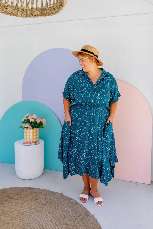 Cameron Dress in Teal