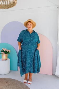 Cameron Dress in Teal