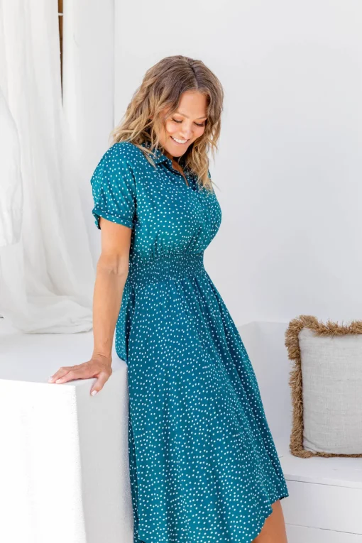 Cameron Dress in Teal